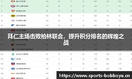 拜仁主场击败柏林联合，提升积分排名的辉煌之战