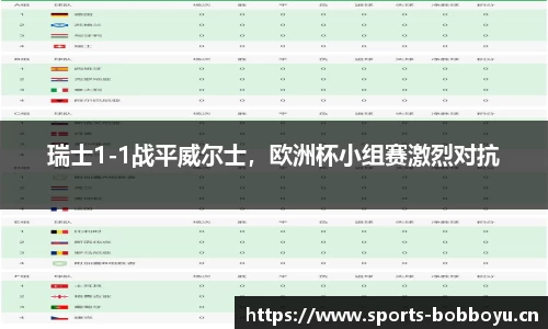 瑞士1-1战平威尔士，欧洲杯小组赛激烈对抗